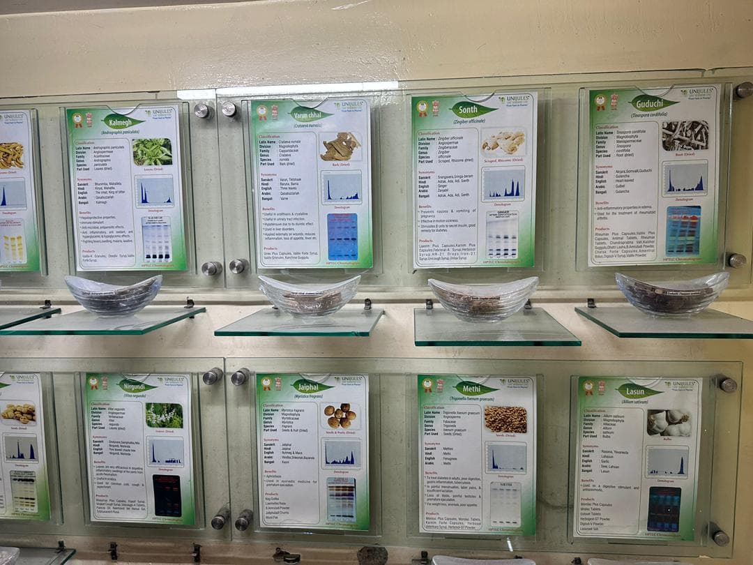 Scientific herbal ingredient reference displays